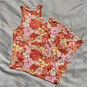 Billabong Pink and Orange Floral Top